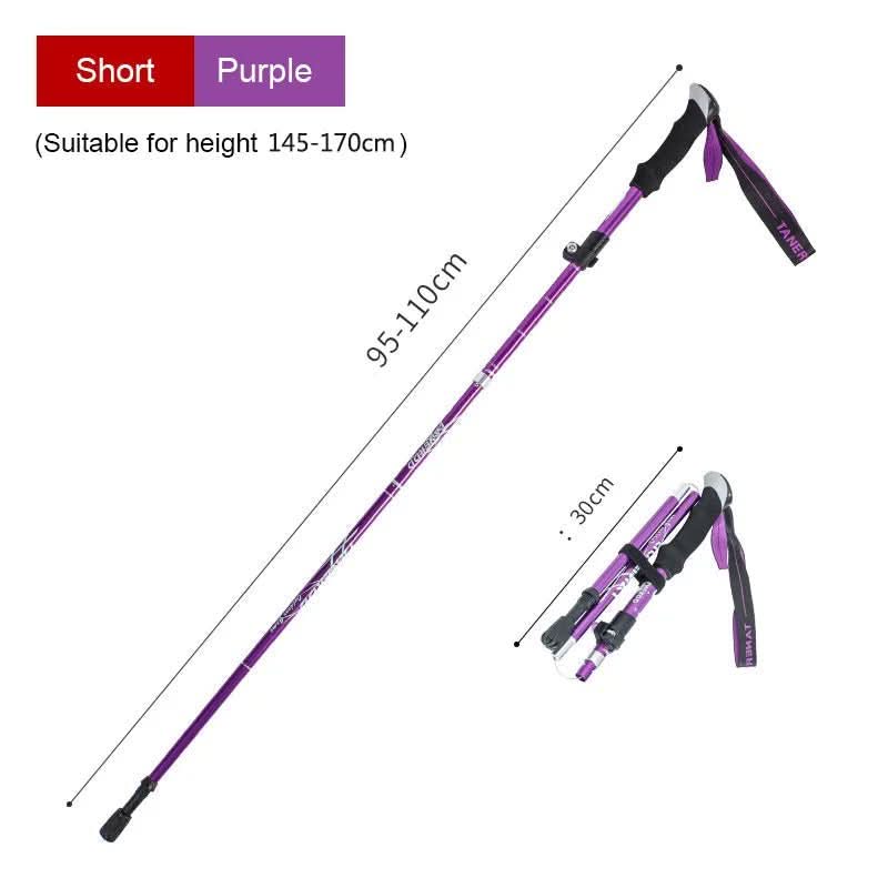 Ultralight Telescoping Hiking Poles with Adjustable Length for Outdoor Support
