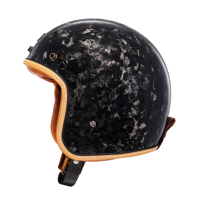Vintage Low Profile Motorcycle Helmet with DOT & ECE Safety Certification