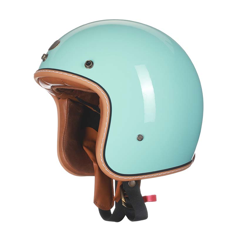 Vintage Low Profile Motorcycle Helmet with DOT & ECE Safety Certification