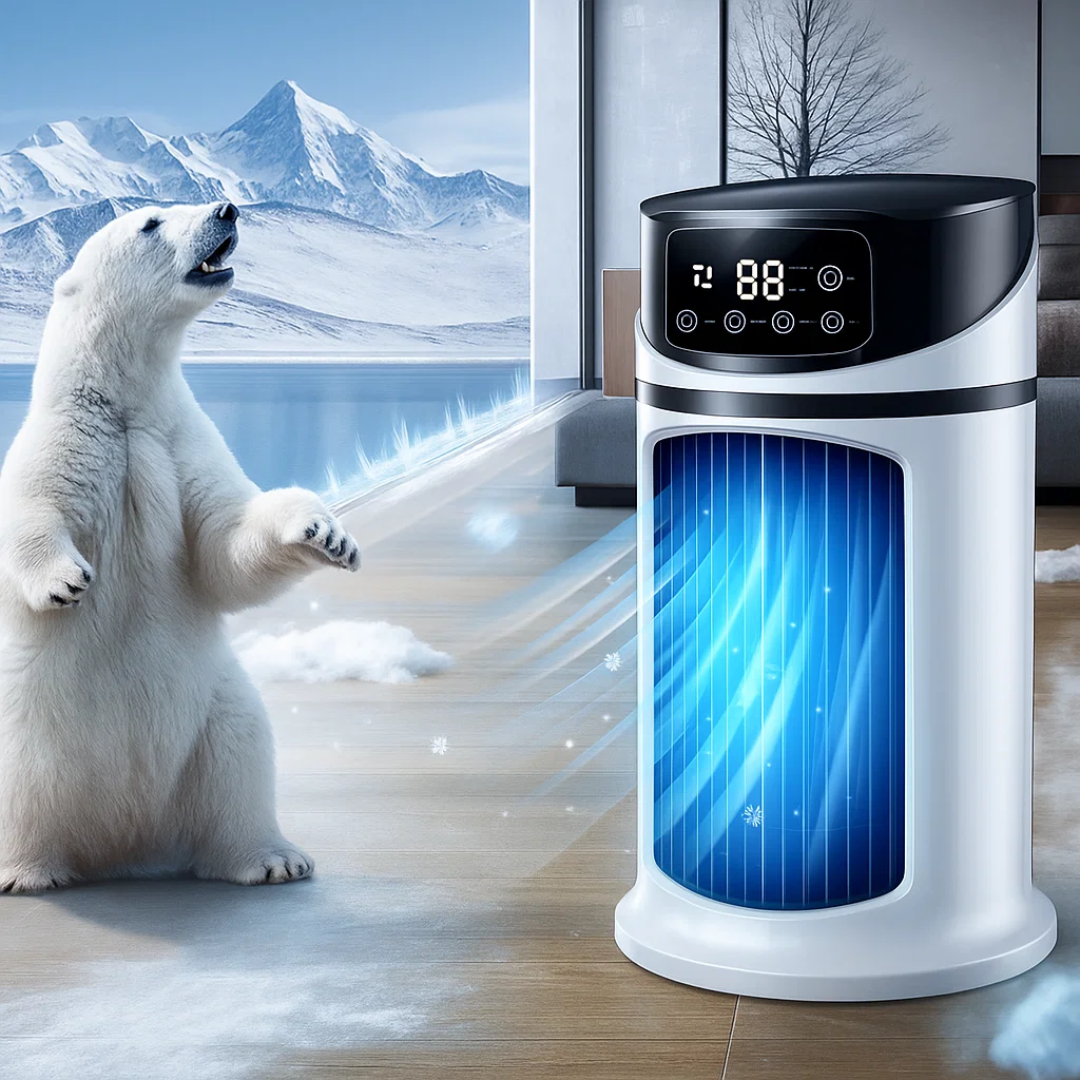 USB-Powered Portable Air Cooler and Humidifier for Home and Desk Use