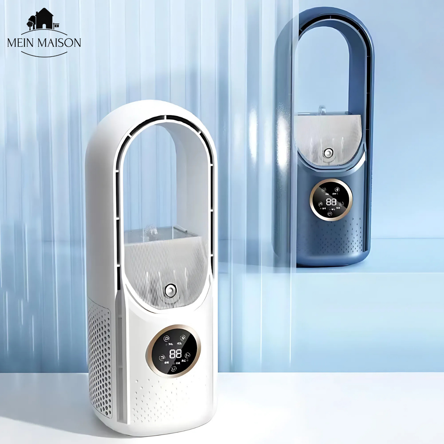 Blade-less USB Fan with Timer and Humidifier – Quiet Cooling Solution
