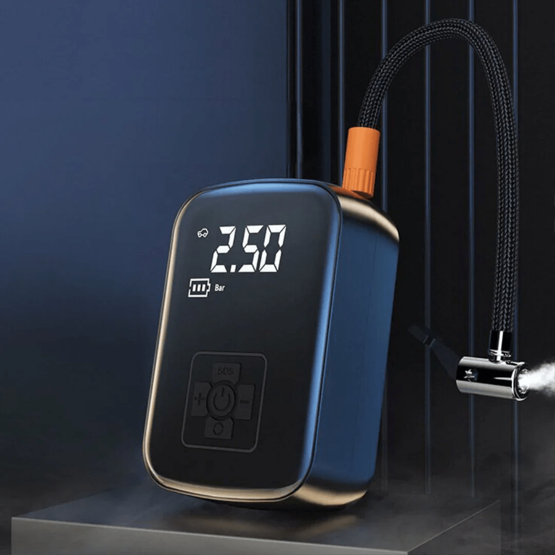 Compact Electric Air Pump with LED Light & Various Nozzles for Fast Inflation