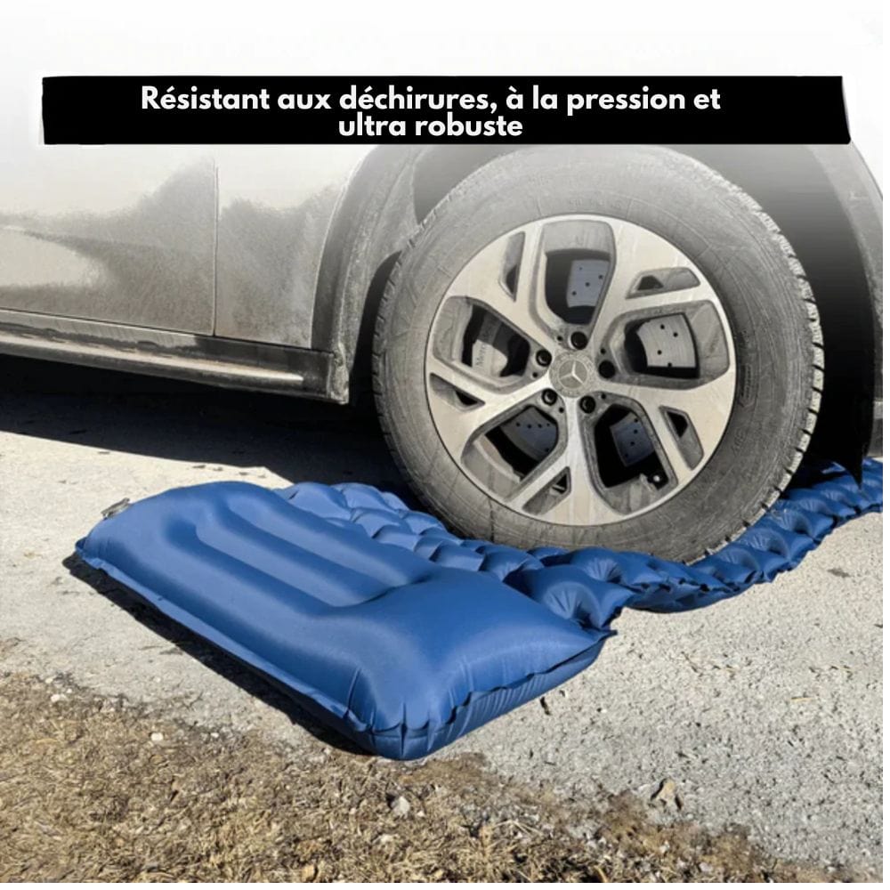 Inflatable Camping Mattress with Built-In Pillow & Foot Pump - Compact Design