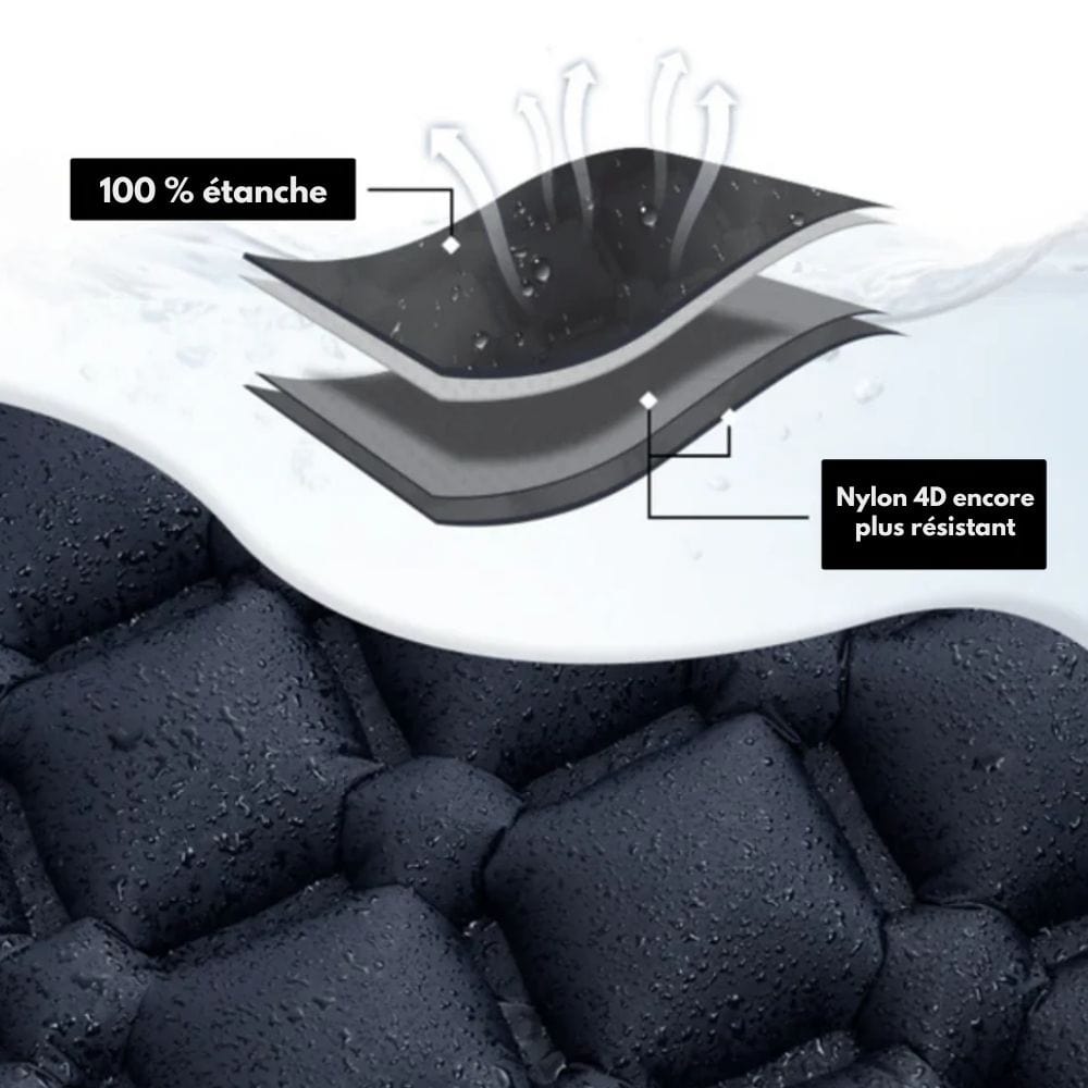 Inflatable Camping Mattress with Built-In Pillow & Foot Pump - Compact Design