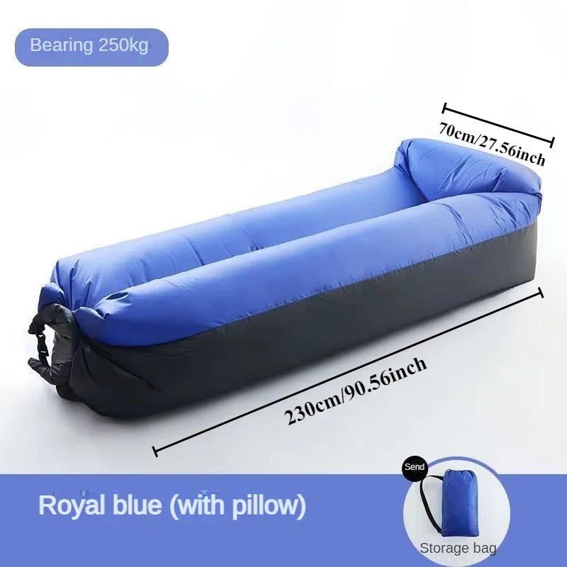 Inflatable Outdoor Sofa with Ergonomic Headrest – Portable Relaxation Couch