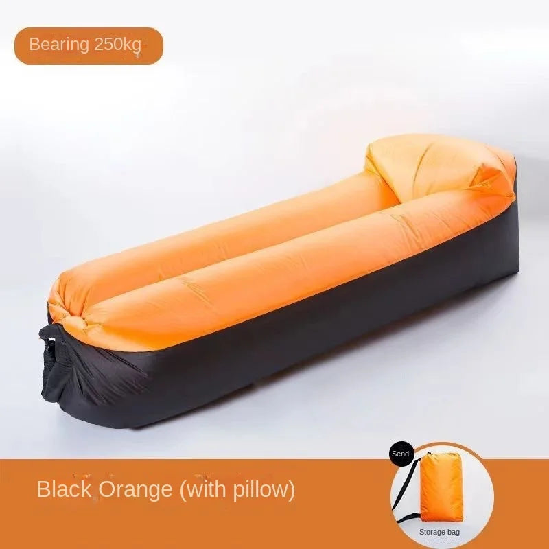 Inflatable Outdoor Sofa with Ergonomic Headrest – Portable Relaxation Couch