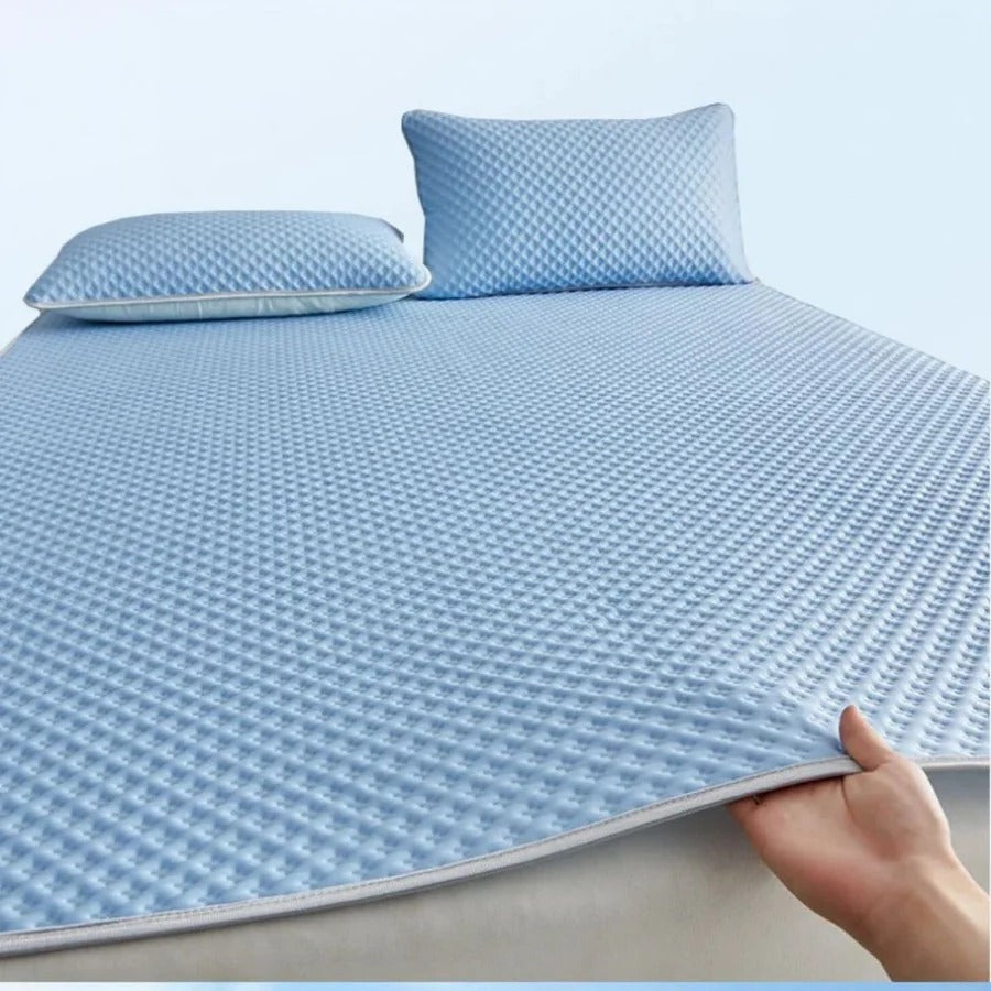 Lightweight Cooling Bedding Set with Fitted Sheet & Pillowcases for Warm Sleepers