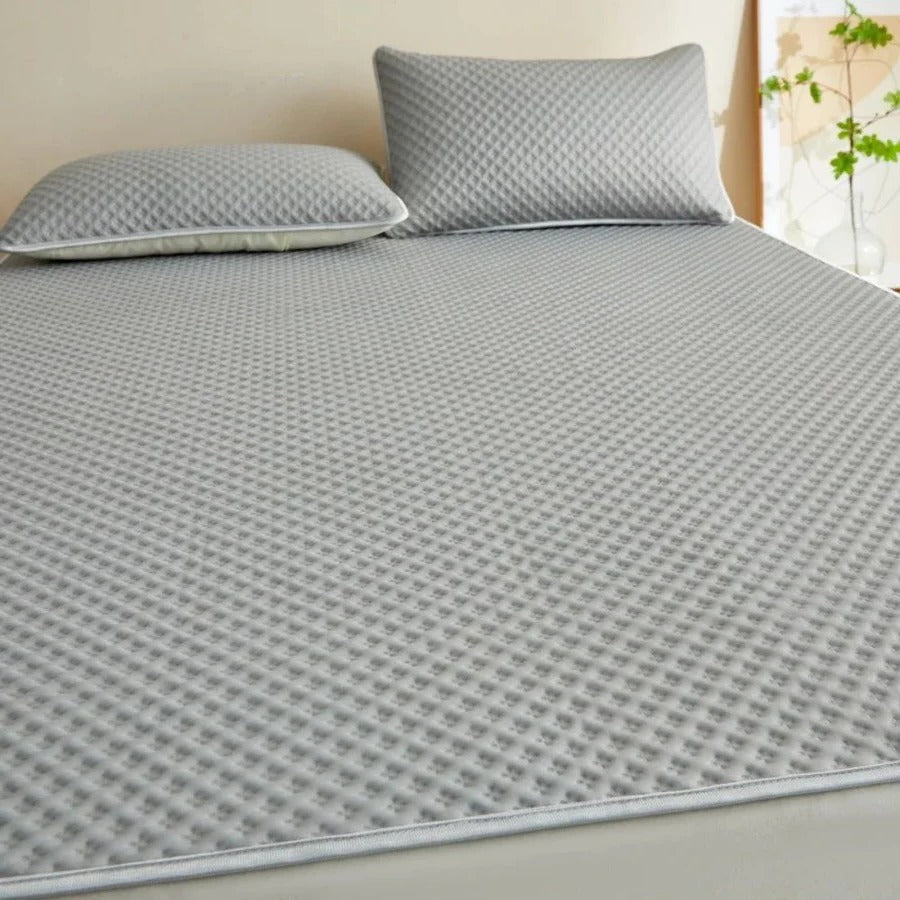 Lightweight Cooling Bedding Set with Fitted Sheet & Pillowcases for Warm Sleepers