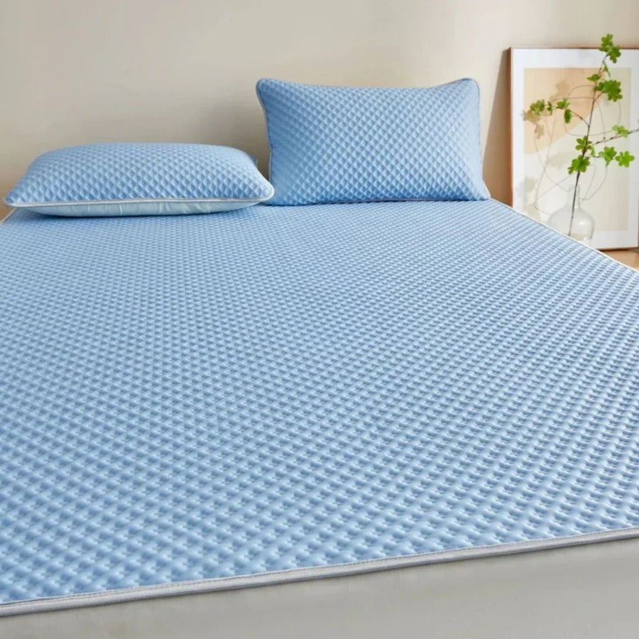 Lightweight Cooling Bedding Set with Fitted Sheet & Pillowcases for Warm Sleepers