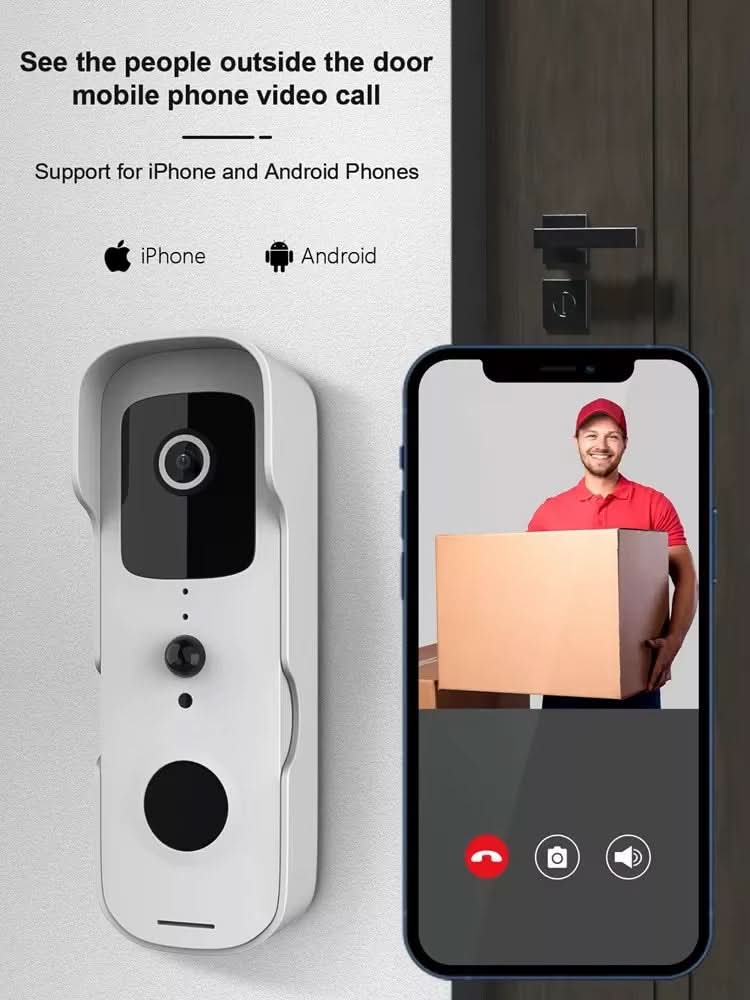 GuardianEye 1080p Wide-Angle Smart Doorbell Camera