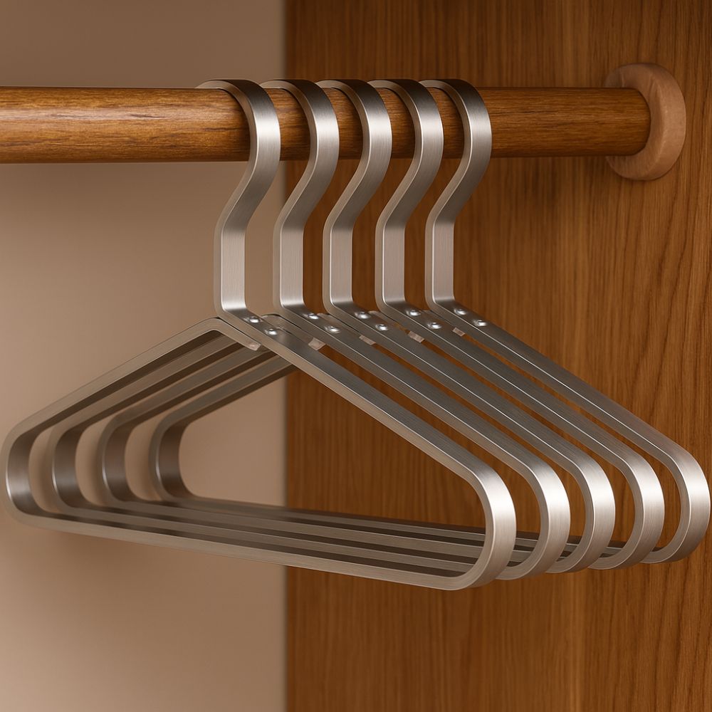 Space-Saving Slim Clothes Hangers with Non-Slip Feature for Neat Storage