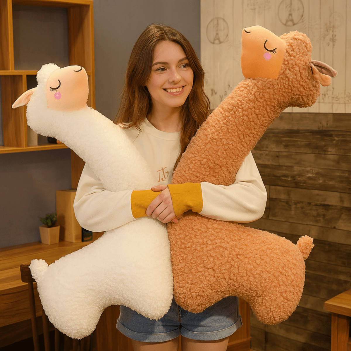 CozyCuddle Alpaca Plush Companion for Comfort and Charm