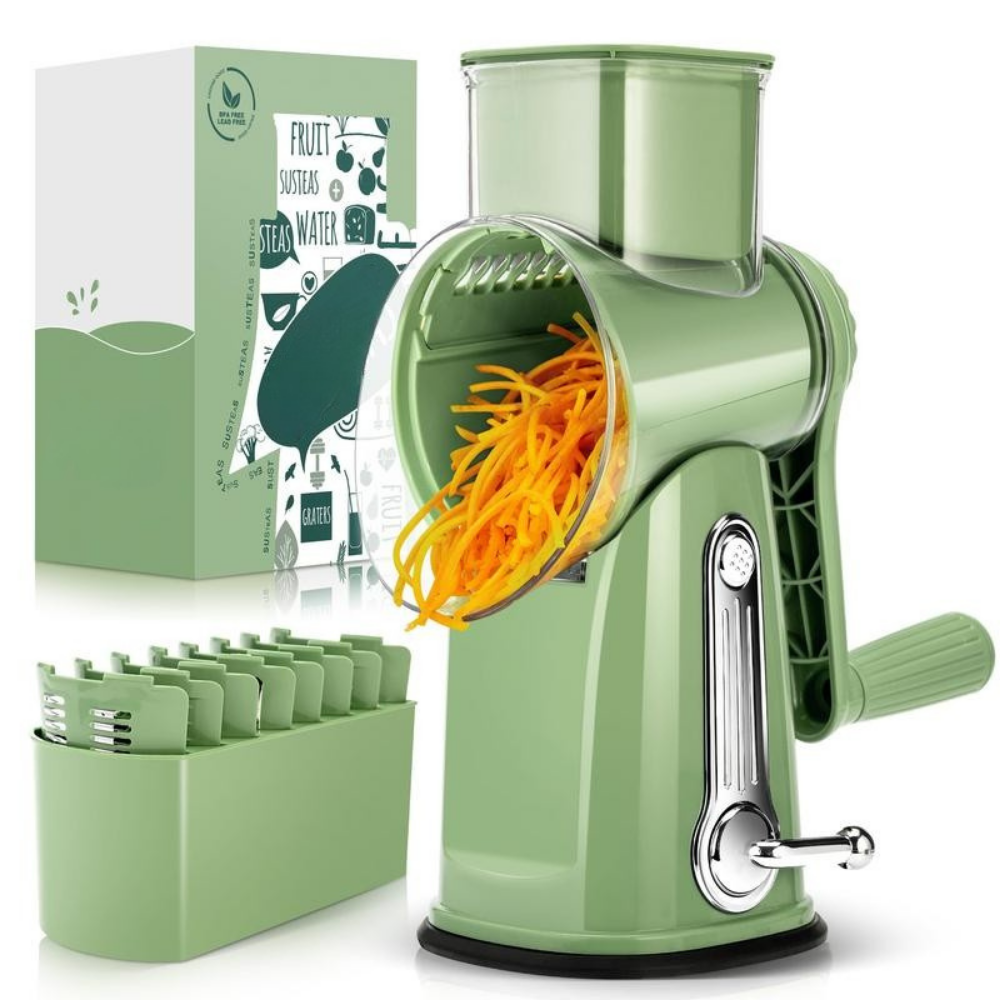 Interchangeable Blade Rotary Grater – Suction Cup Base