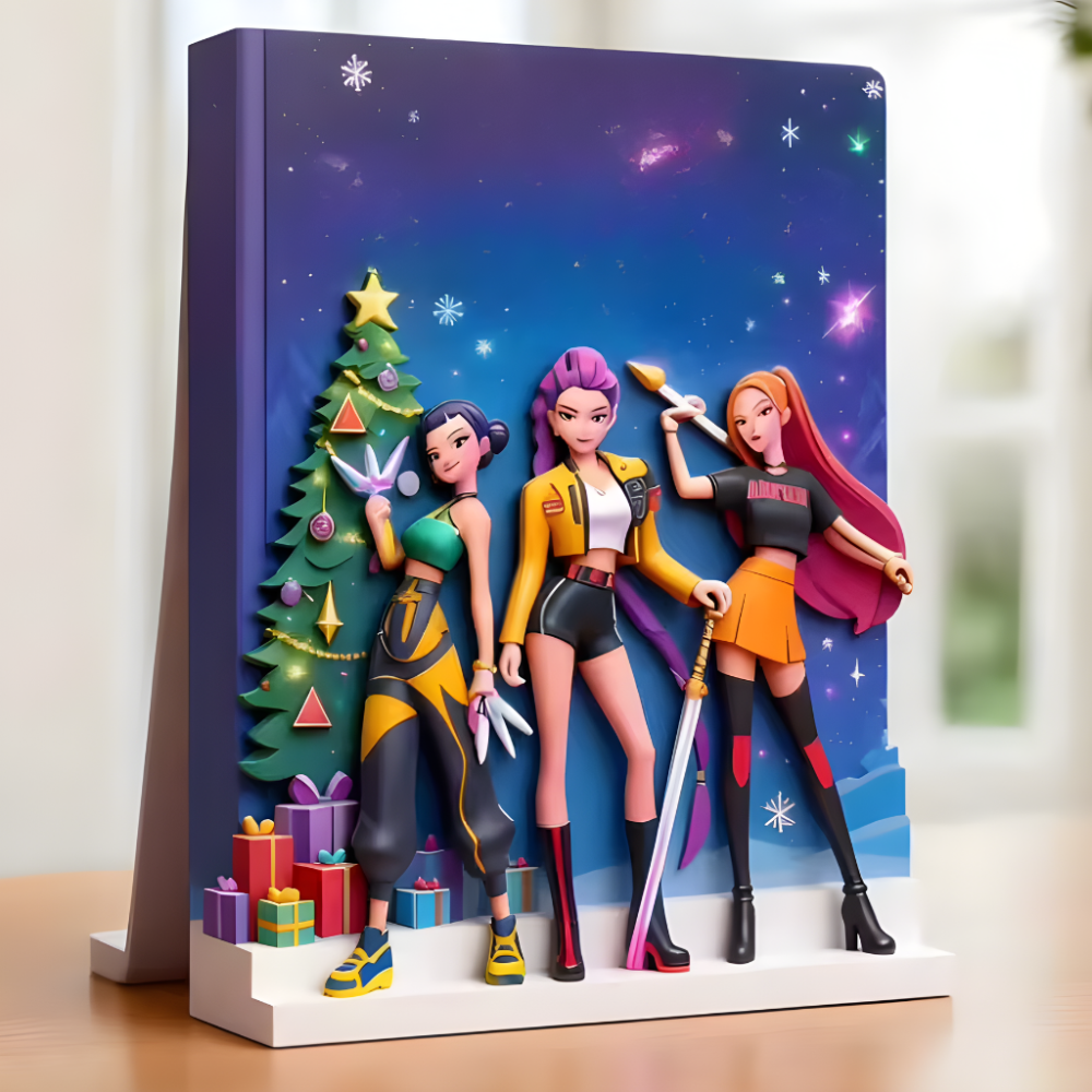Festive Anime Countdown Box with Collectible Figures