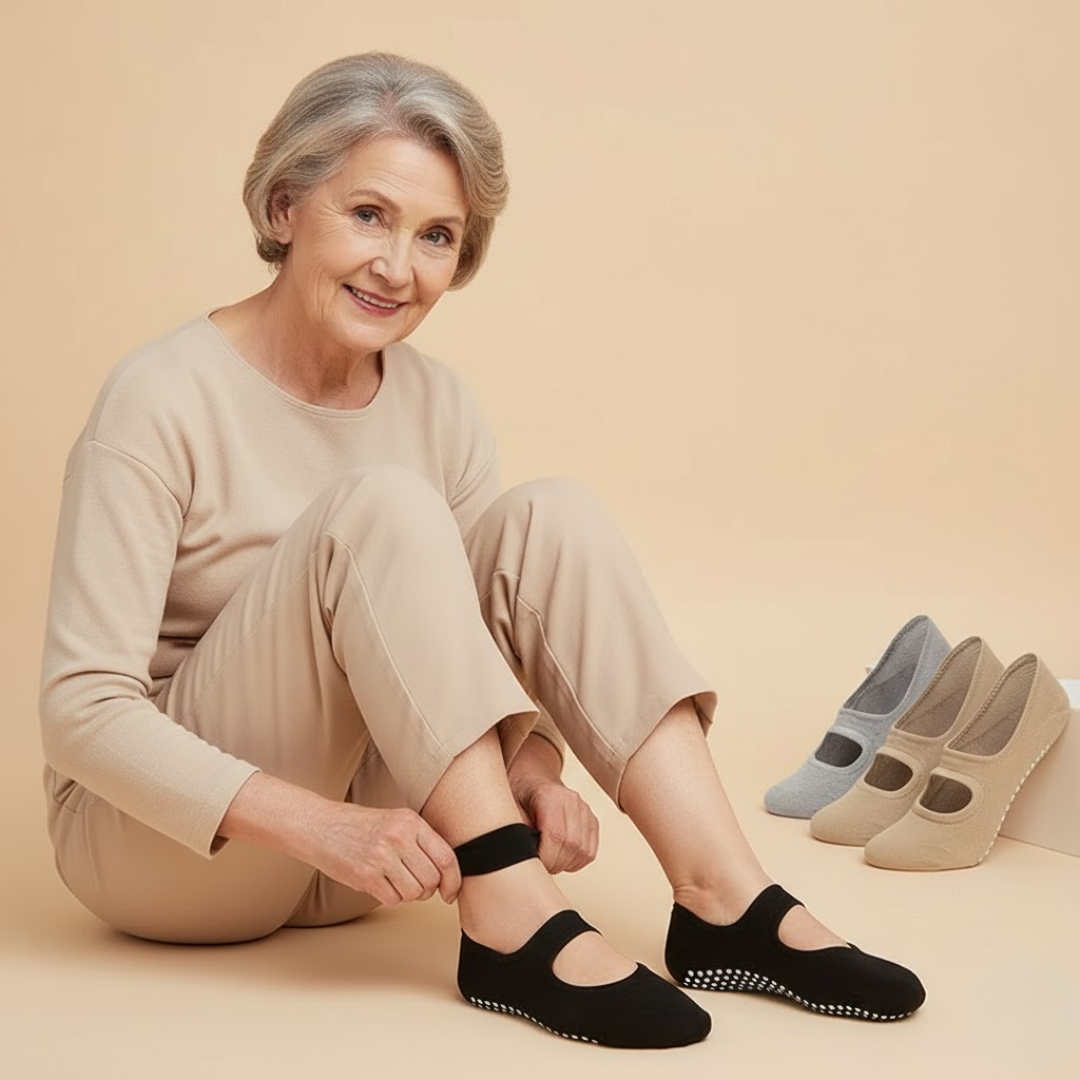 Ankle-Height Non-Slip Socks for Seniors