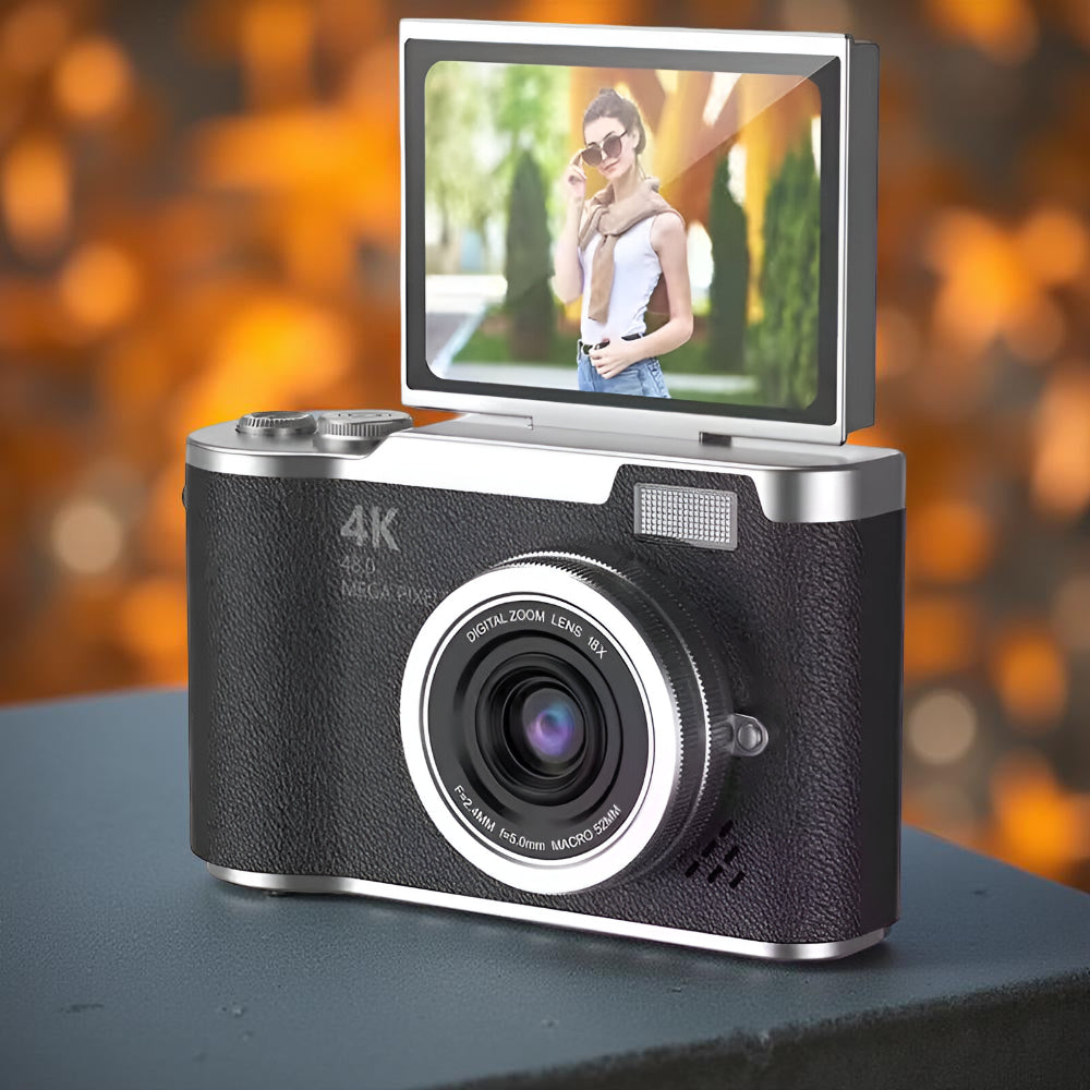 Compact Camera with Swivel Screen & 8X Zoom Feature
