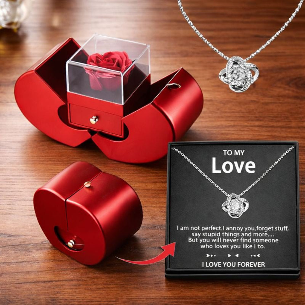 Charming Apple Jewelry Box with Soap Flower Surprise