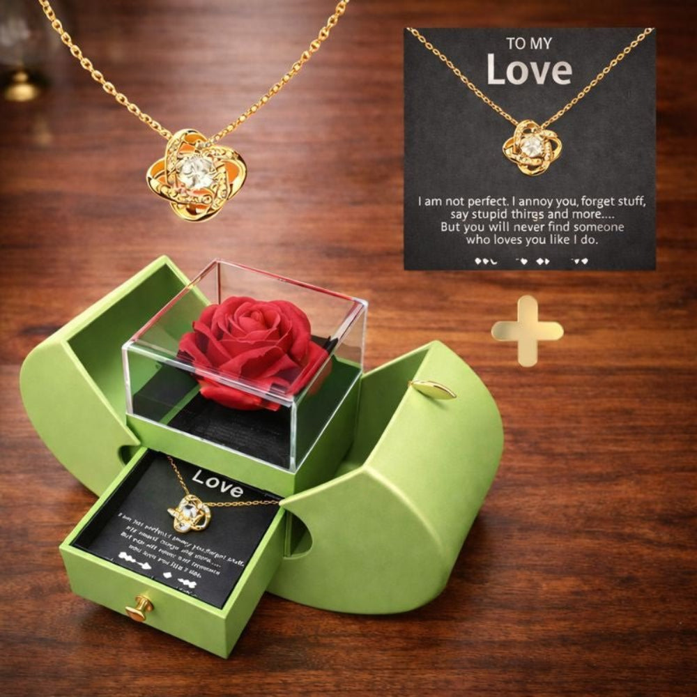 Charming Apple Jewelry Box with Soap Flower Surprise