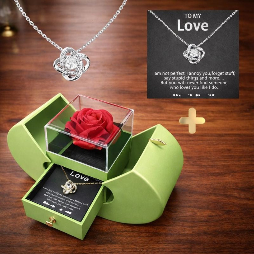 Charming Apple Jewelry Box with Soap Flower Surprise