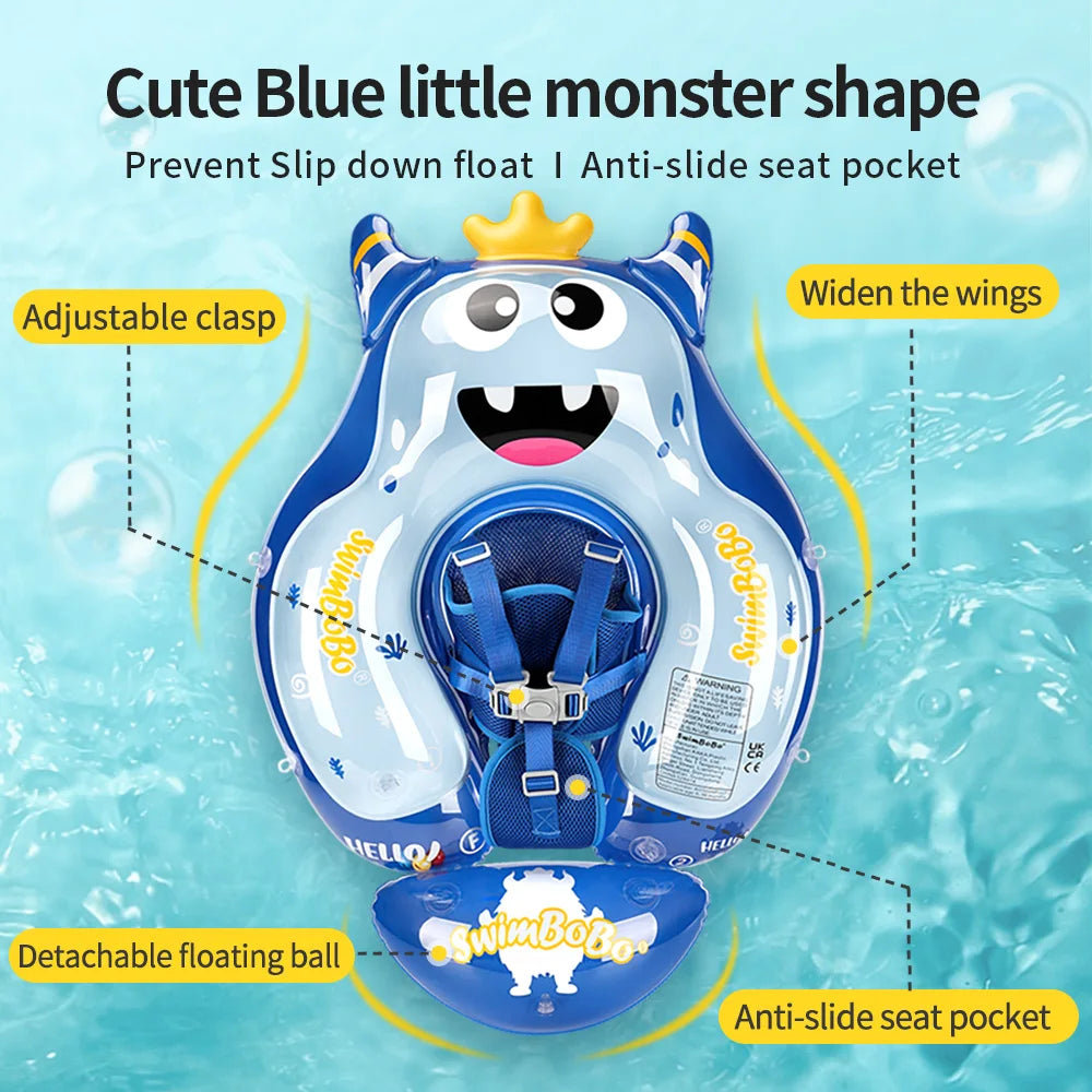 Eco-Friendly Baby Swimming Float - Safe PVC Ring for 6-36 Months