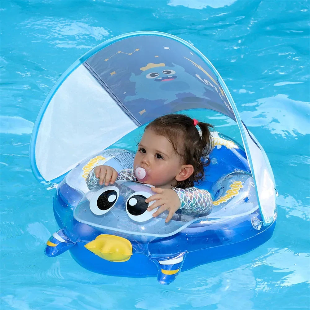 Eco-Friendly Baby Swimming Float - Safe PVC Ring for 6-36 Months