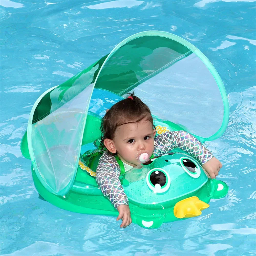 Eco-Friendly Baby Swimming Float - Safe PVC Ring for 6-36 Months