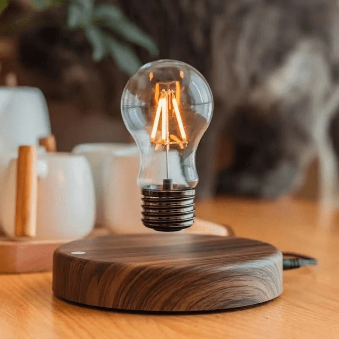 Levitating LED Light with Touch Activation and Sleek Design