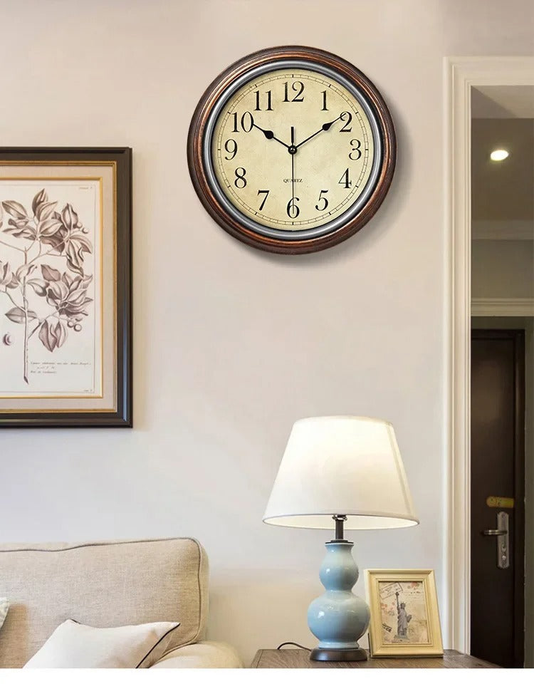 Silent Wooden Clock for Kitchen Wall Decor