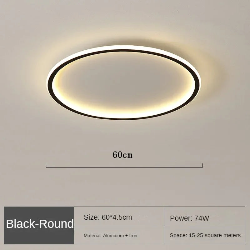 LED Ceiling Light | Scandinavian Round Design | Aluminum & Iron | 30 cm Diameter