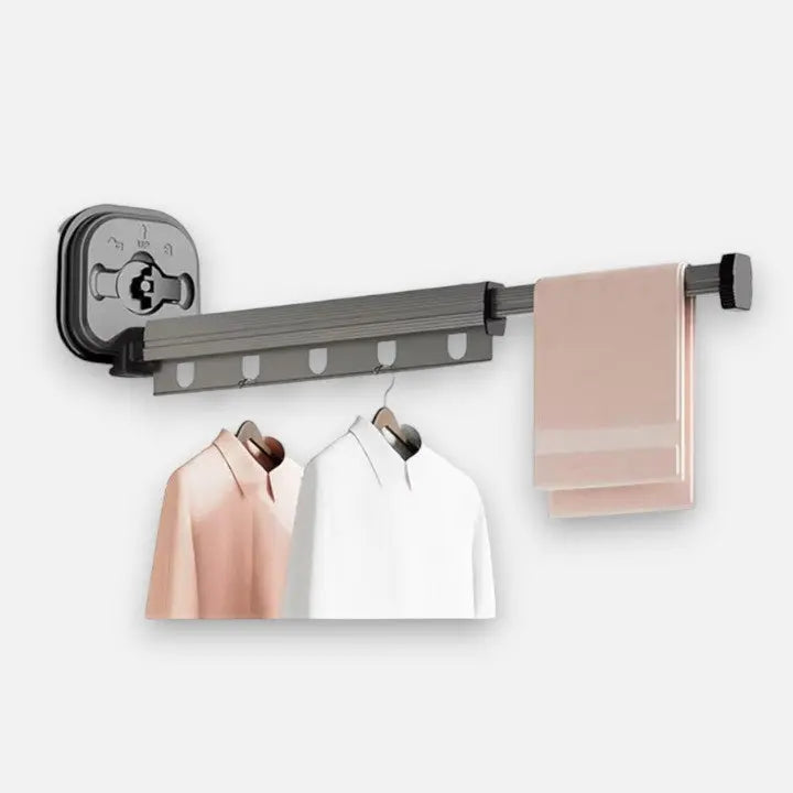 Space-Saving Wall-Mounted Drying Rack – No Drilling Needed