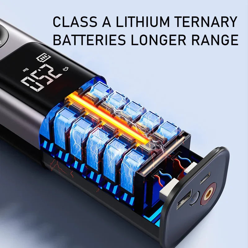 Compact Wireless Tire Inflator with Digital Screen – Portable Air Pump