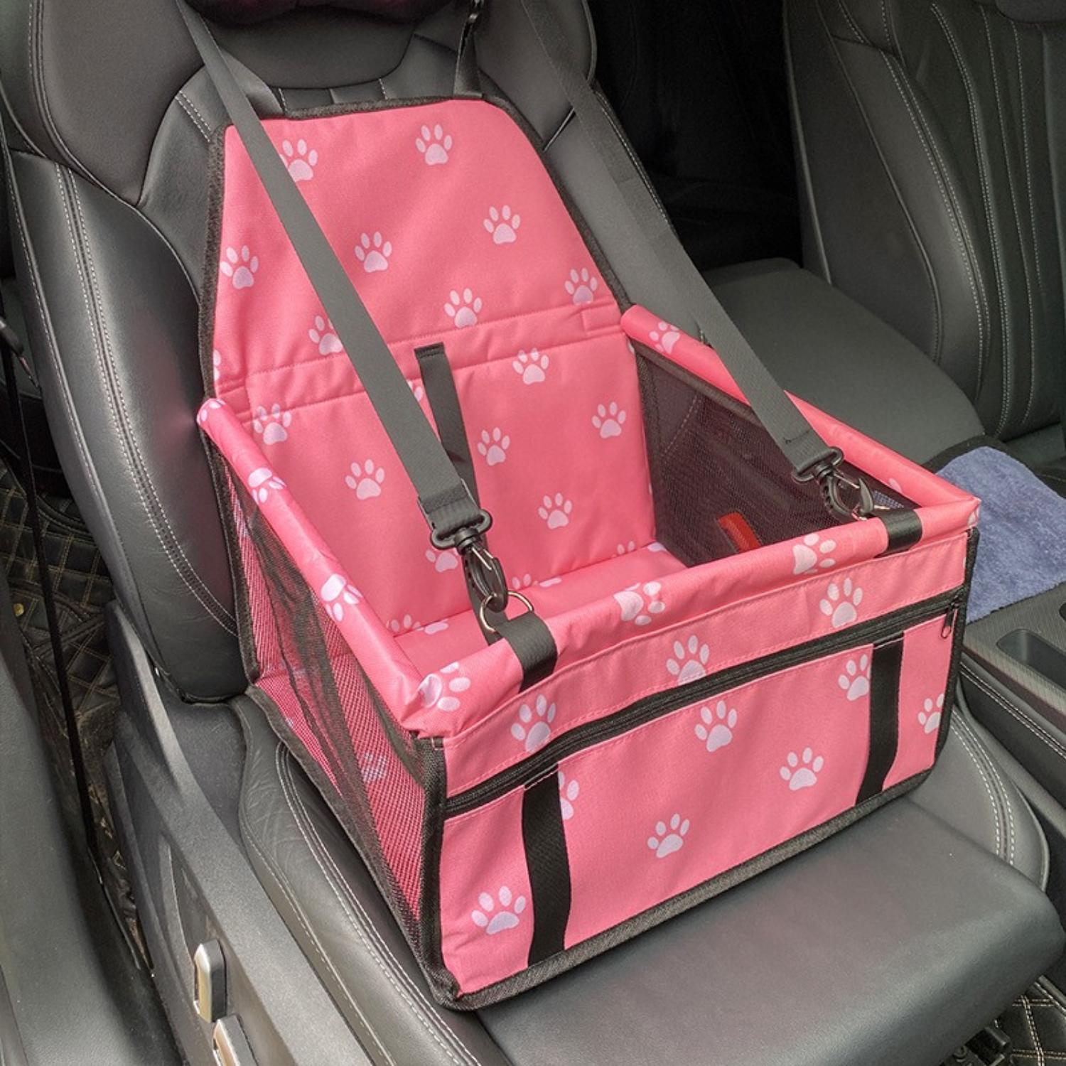 Elevated Dog Car Seat with Waterproof Material and Non-Slip Base for Safe Travel