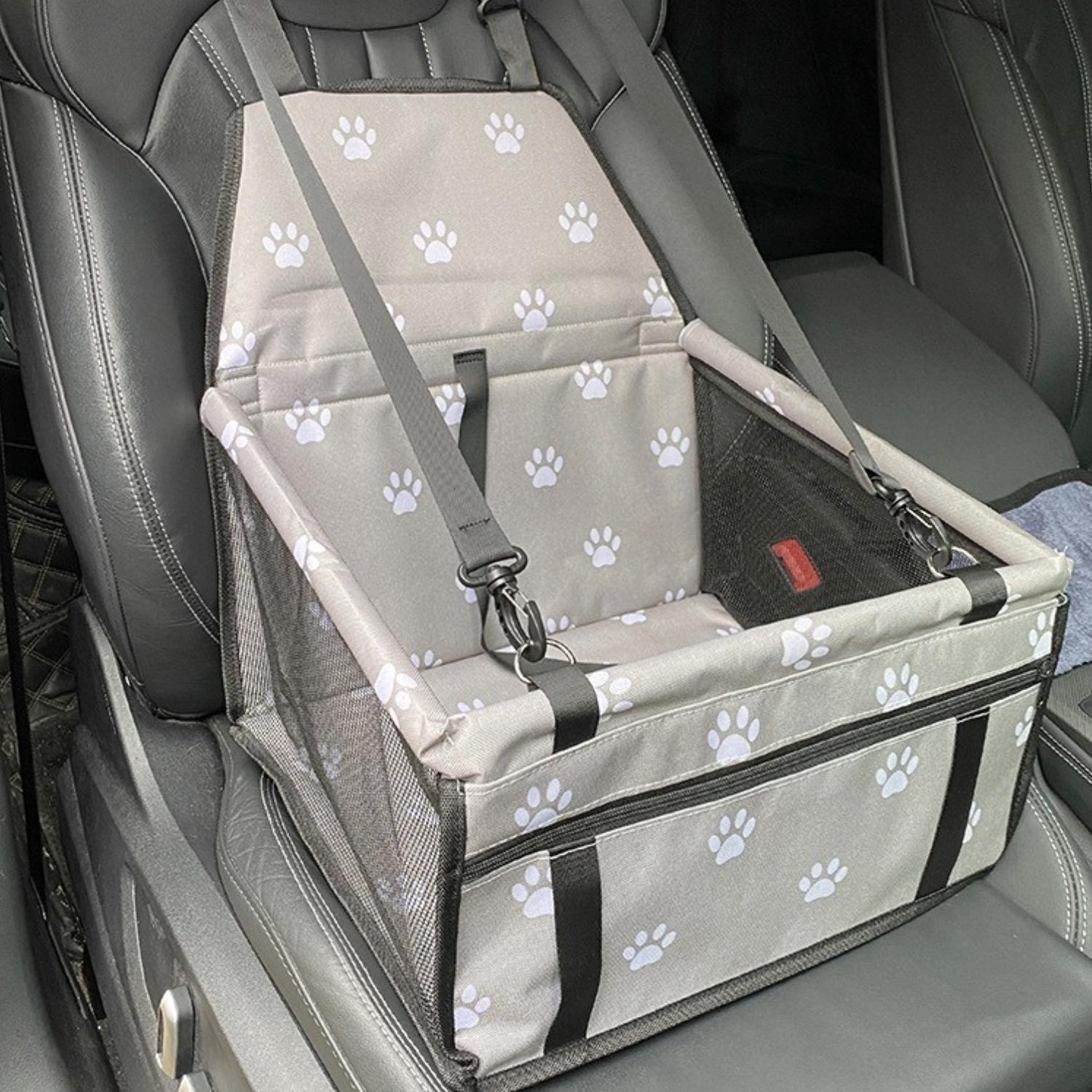 Elevated Dog Car Seat with Waterproof Material and Non-Slip Base for Safe Travel