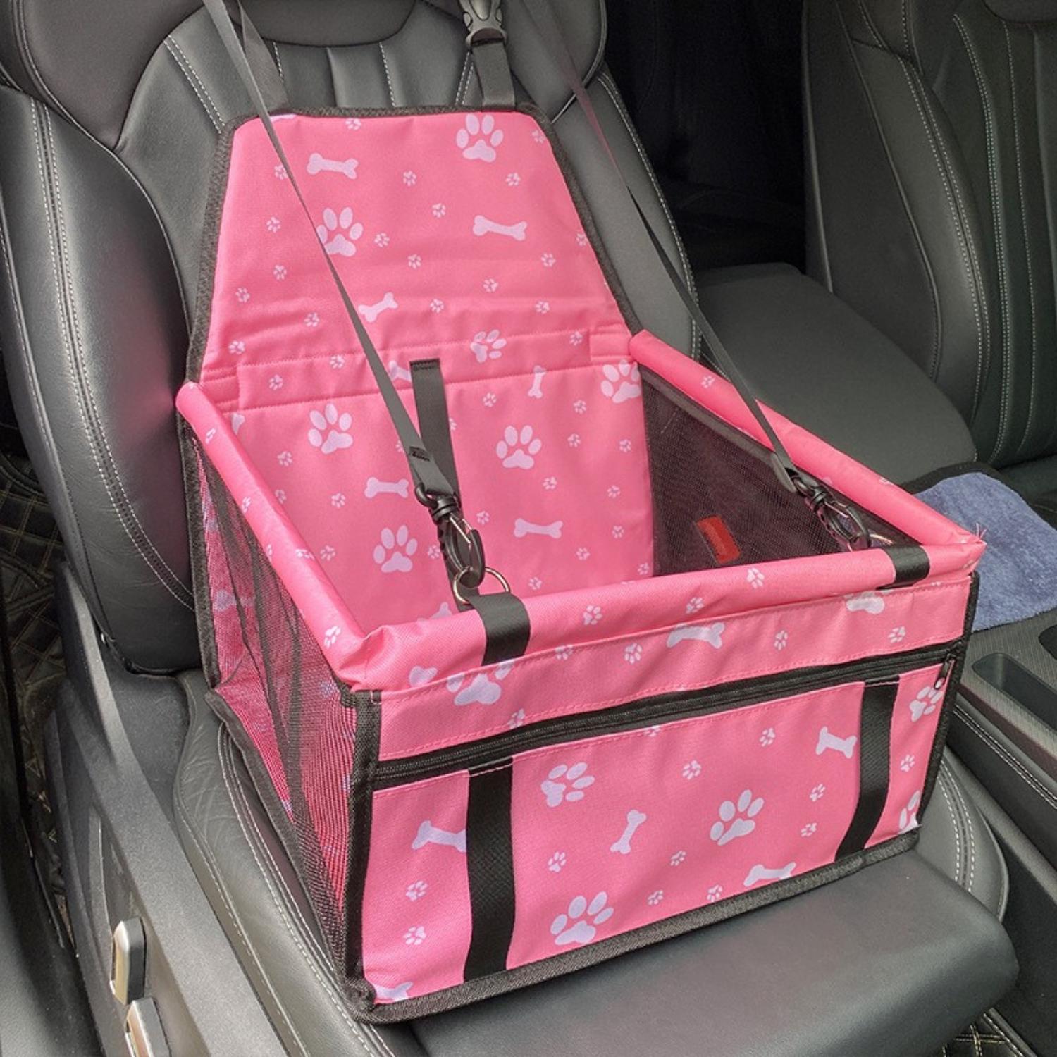Elevated Dog Car Seat with Waterproof Material and Non-Slip Base for Safe Travel