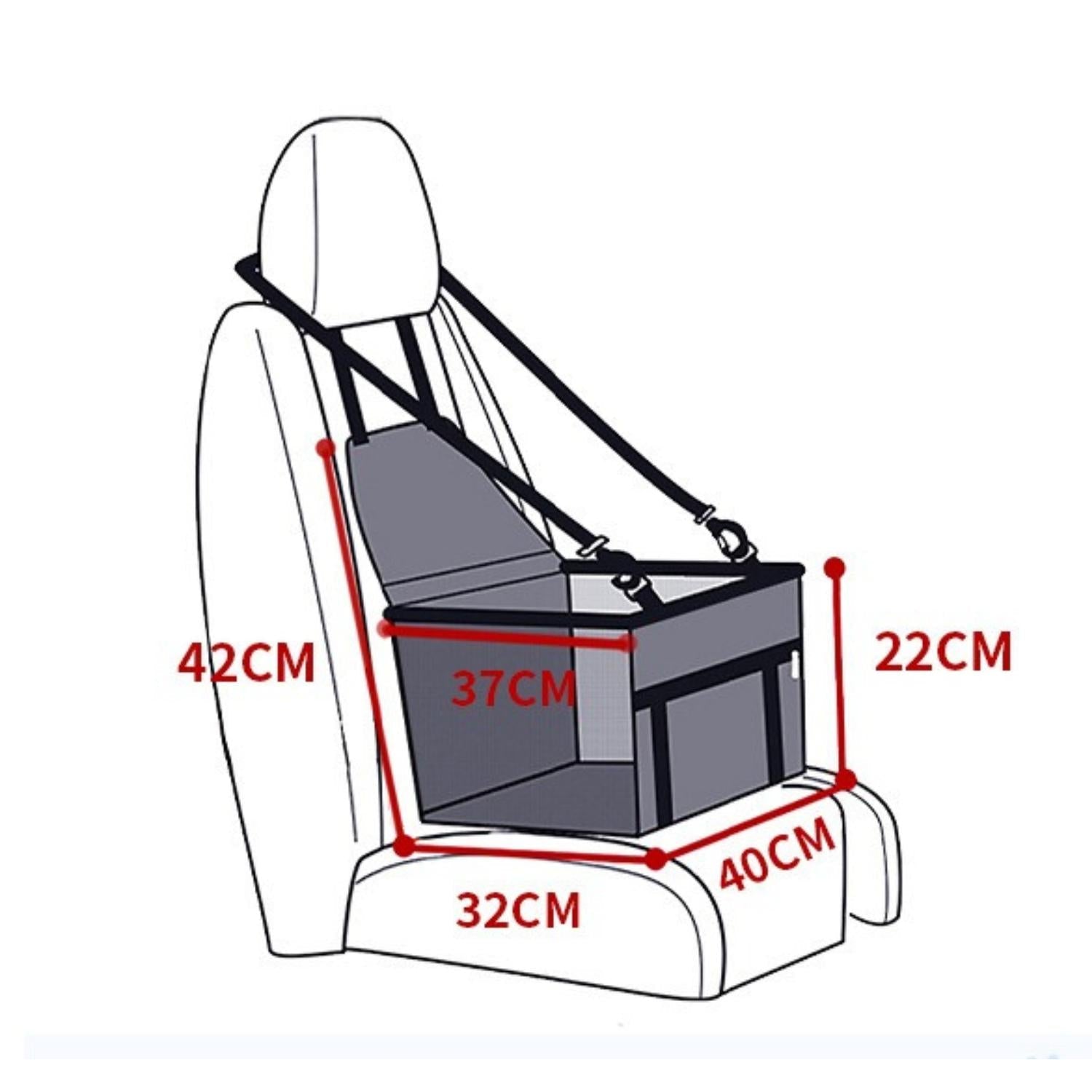 Elevated Dog Car Seat with Waterproof Material and Non-Slip Base for Safe Travel