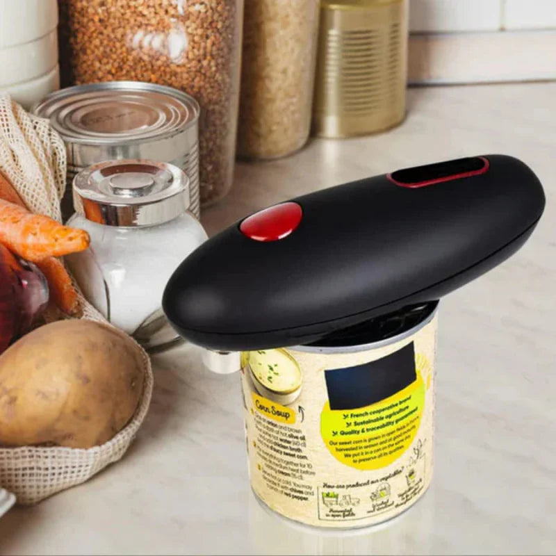 One-Touch Electric Can Opener – Effortless Kitchen Helper