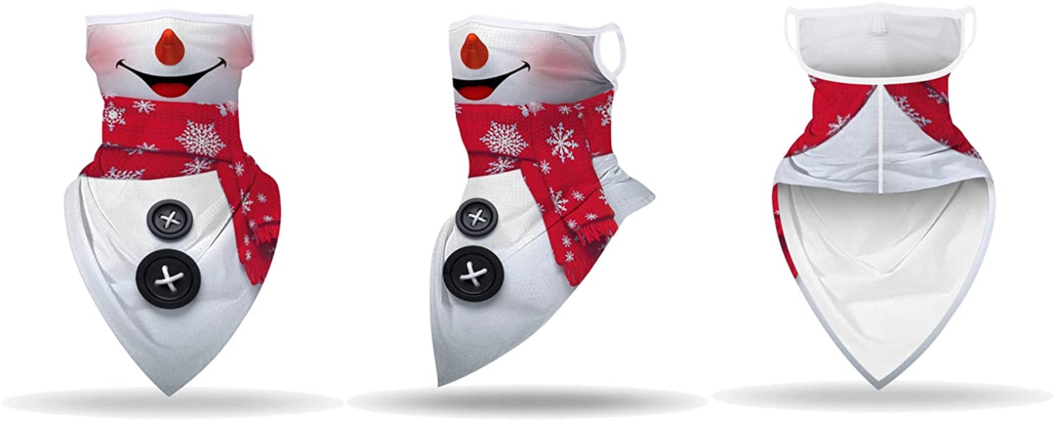 2 Pcs Funny Ugly Christmas Masks Neck Gaiters