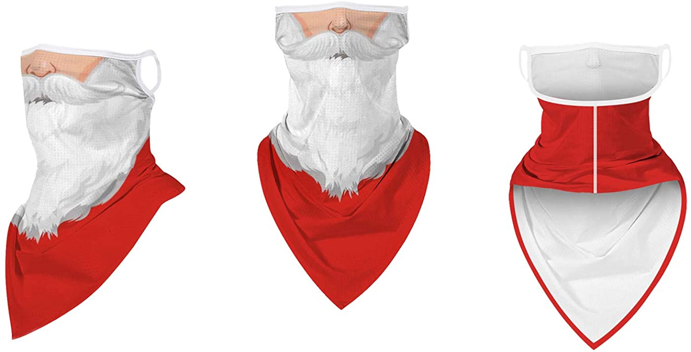2 Pcs Funny Ugly Christmas Masks Neck Gaiters