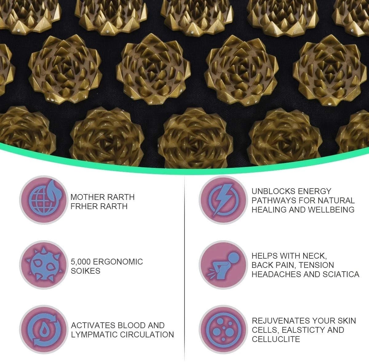 SerenityTouch Acupressure Mat and Cushion Duo for Relaxation