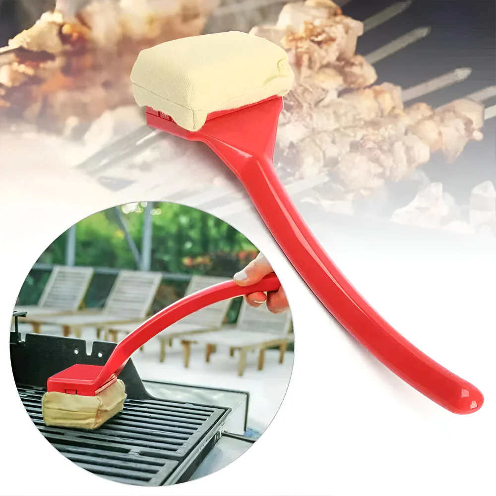 Long Handle BBQ Brush with Steam Scrubbing Design for Grill Cleaning