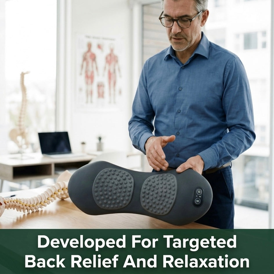 Ergonomic Back Massager with Adjustable Features and Overheat Safety, AC Powered