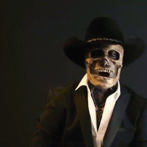 BoneChill Realistic Skull Mask with Hat for Ultimate Halloween Experience