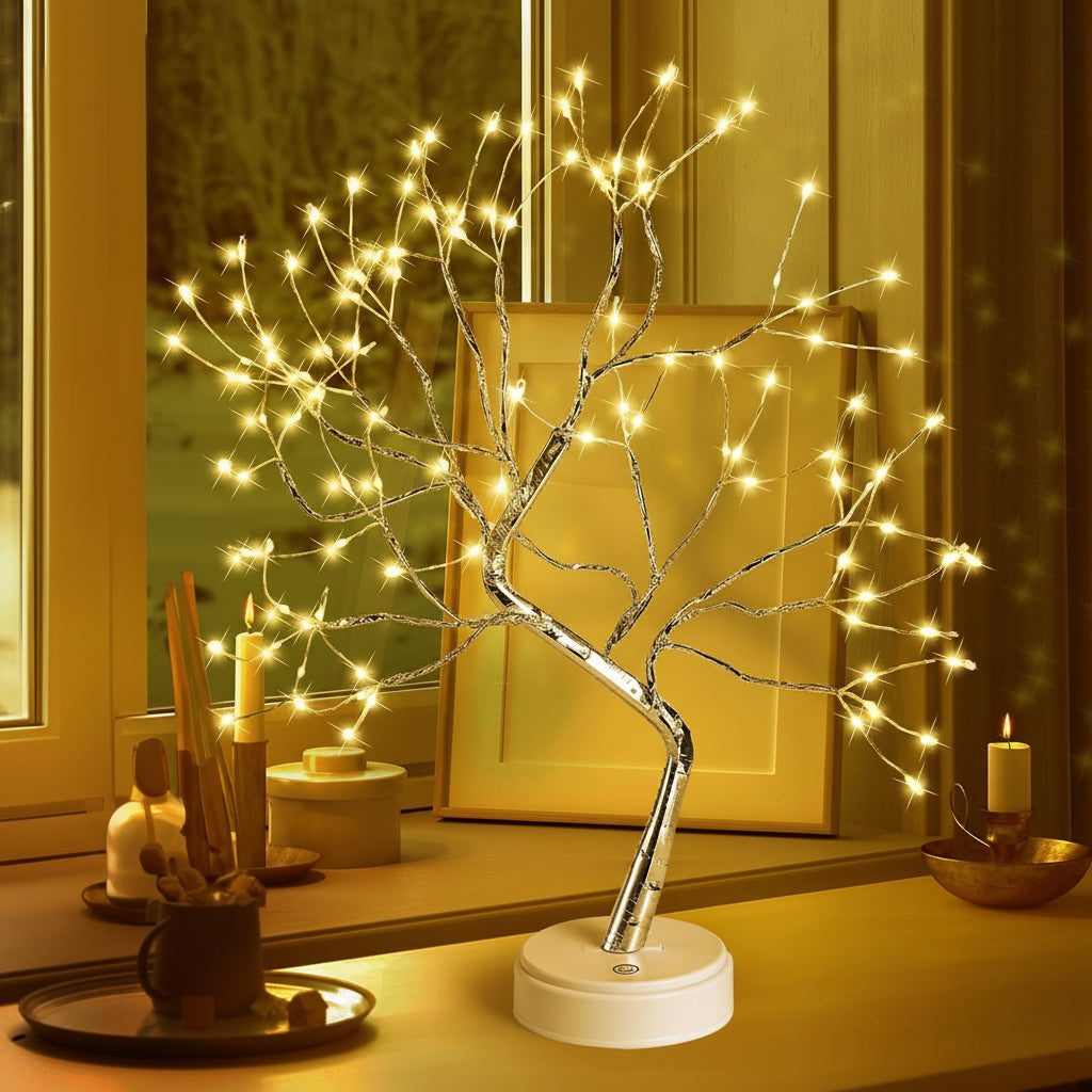 Elegant Tree-Inspired Table Lamp with Soft LED Lighting