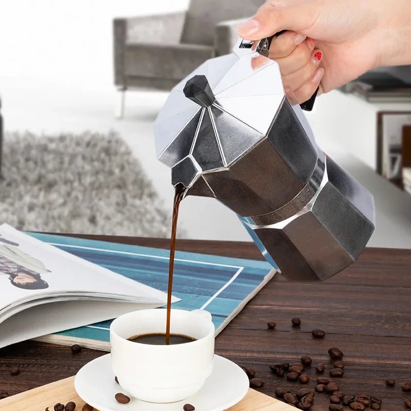 EspressoCraft Portable Aluminum Espresso Maker for Bold Brews