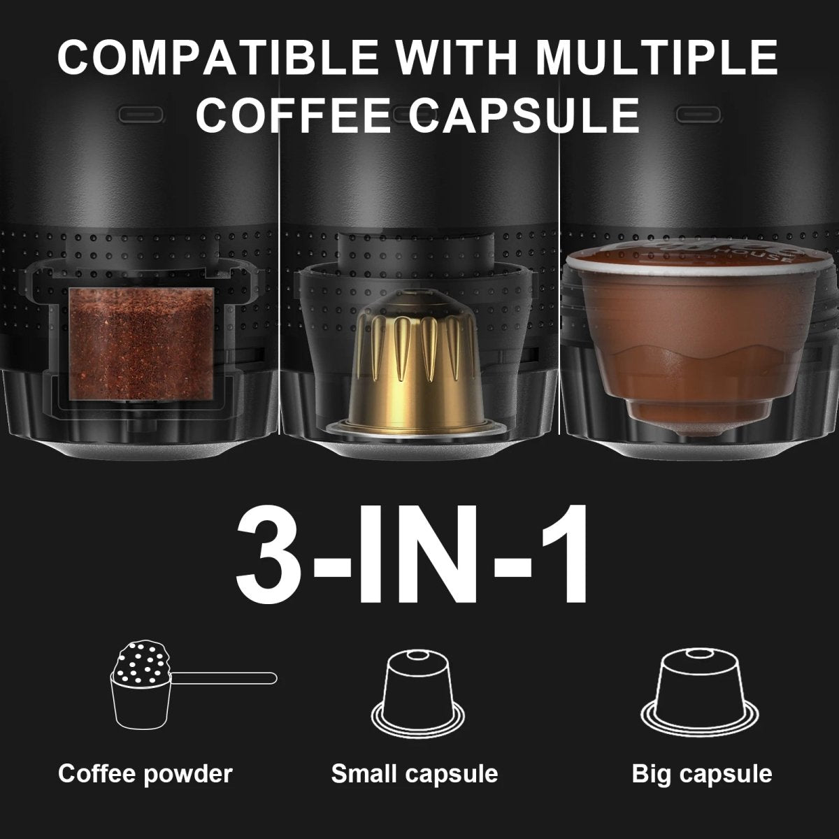 EspressoMaster Portable 3-in-1 Machine for Perfect Brews