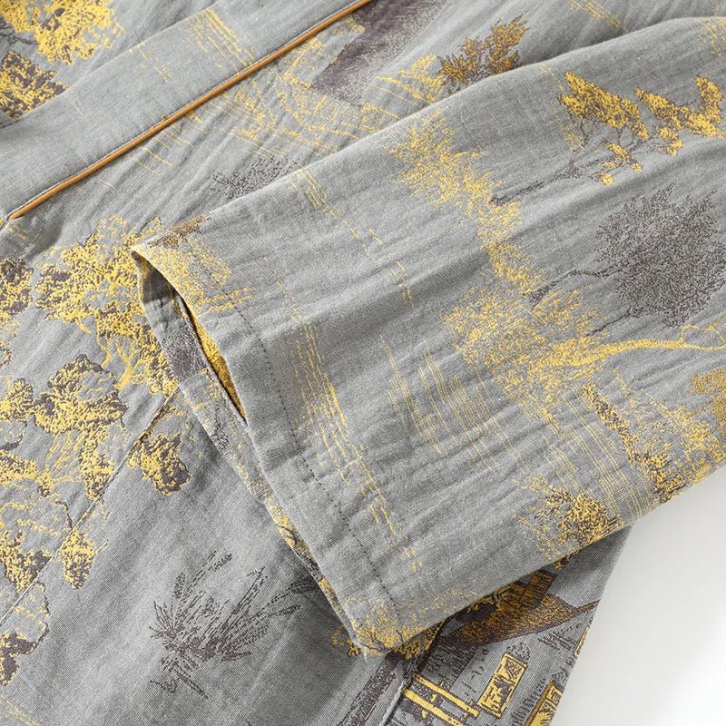 SereneBrush Cotton Kimono Loungewear Set for Ultimate Comfort