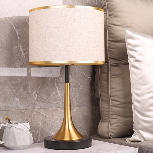 Adjustable Touch-Controlled Table Lamp with Chic Fabric Shade