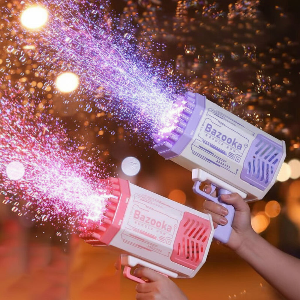 Vibrant Bubble Blaster for Outdoor Fun - Rechargeable Toy Gun