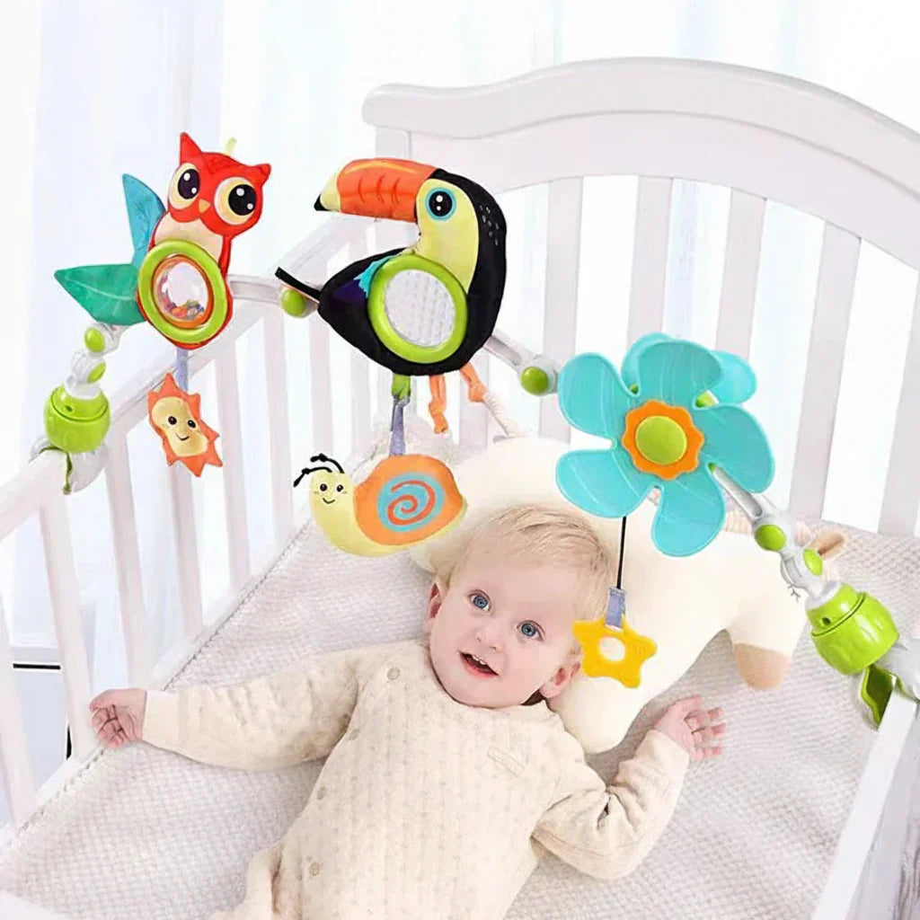 Colorful Sensory Play Arch for Strollers and Car Seats