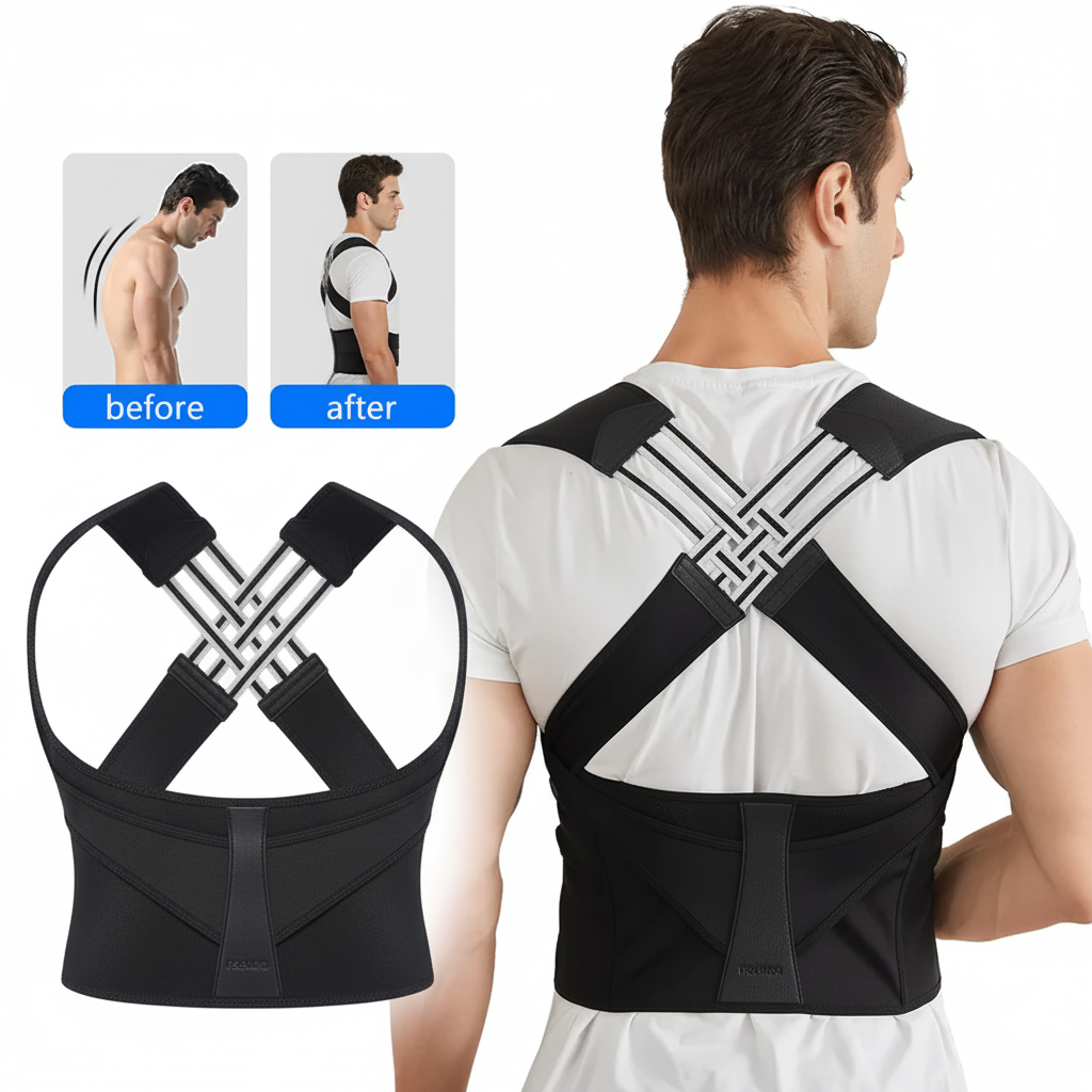 Versatile Upper Back Support Brace for Enhanced Posture